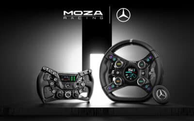 MOZA Gamescom 2026: Mercedes and Ford steering wheels, MotoGP motorcycles, and AI